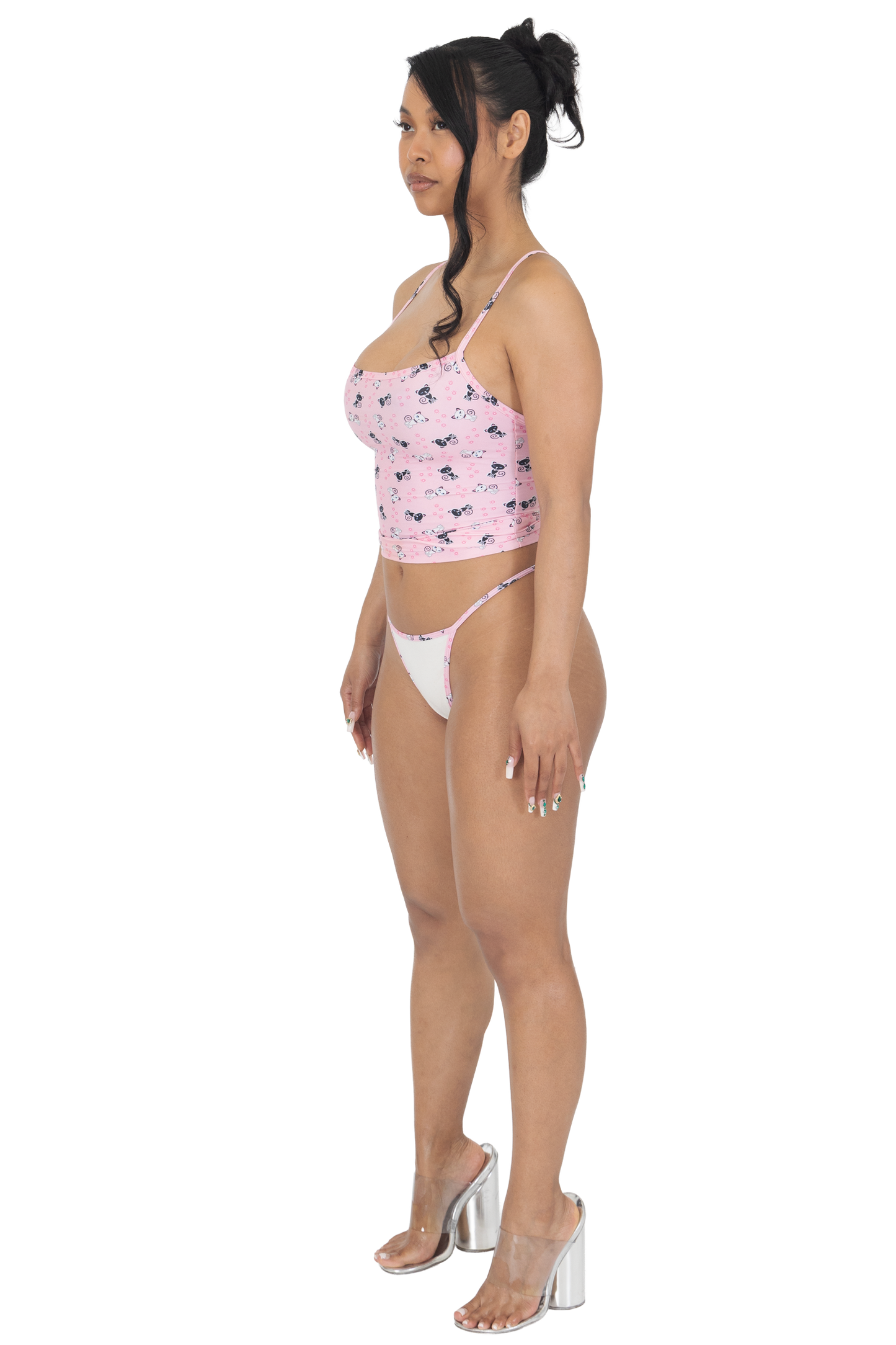 2 Go Thongs in Aqua City Kitty/ Pink City Kitty