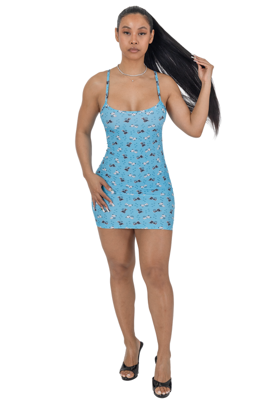 The Minnie Dress Aqua City Kitty