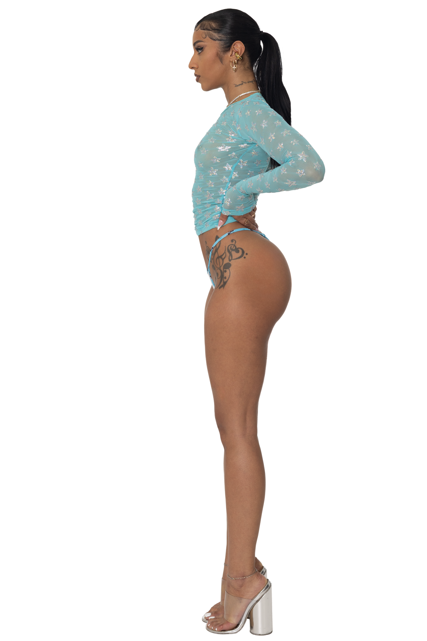 2 Go Thongs in Aqua City Kitty/ Pink City Kitty